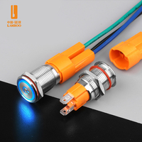 Chamf1 Không Có Vòng Led Tạm Thời IP65 Không Thấm Nước Kín Điện 12 Volt Piezo Switch Cho Marine