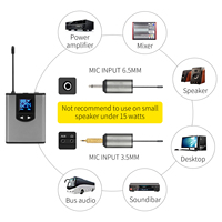 Système de microphone cravate sans fil UHF XTUGA A2 professionnel, micro cardioïde en métal pour utilisation en direct