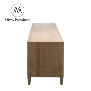 रतन गेट स्टोरेज के साथ मनोरंजन केंद्र, प्राचीन टीवी कैबिनेट ठोस लकड़ी डिजाइन लिविंग रूम मीडिया कंसोल टीवी स्टैंड कस्टम - Product Image 5