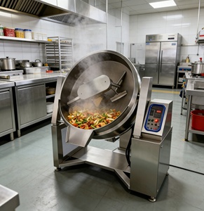 Industrial Gas Steam Jacketed <b>Kettle</b> with Agitator for Food, Jam, Curry, Candy and Sauce Processing - Product Image 1