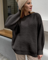 Suéter RUIQUWIN para Mujer, Otoño Invierno, Estilo Vintage, Suave, de Nailon/Acrílico, Secado Rápido, Estilo Holgado, Tejido de Punto, Versátil, Transpirable
