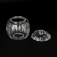 Pot à bougie en verre de luxe logo personnalisé carré en forme de citrouille aromathérapie populaire décoration de la maison pour la fabrication de bougies boîte-cadeau emballée