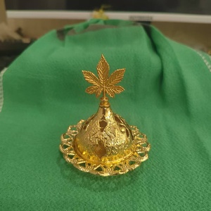 Bruciatore d'Incenso Arabo Dorato Traforato per Aromaterapia Mediorientale - Product Image 6