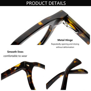 Gafas Ópticas de Acetato de Moda de Lujo OEM, Anti-Luz Azul, Unisex, Montura de Gafas con Bloqueo de Luz Azul de Alta Gama - Product Image 3