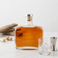 Bouteille à liqueur en verre de qualité supérieure 100ml 200ml 330ml 500ml Bouteilles vides pour spiritueux, whisky, vodka avec bouchon en liège