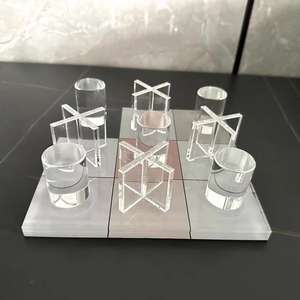 Jeu de société XO en acrylique personnalisé, jeu d'échecs en trois parties, jeu de société spécial en acrylique <span class=keywords><strong>Tic</strong></span> <span class=keywords><strong>Tac</strong></span> Toe pour les fêtes à domicile, jeu de table pour la famille - Product Image 2