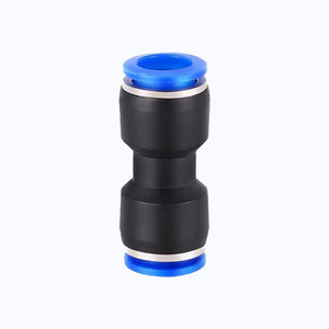 Pneumatic <b>Quick</b> Coupler PU8 Straight Through PV10 Right Angle Elbow Air Hose <b>Connector</b> Blue Plastic PG6 4 Reducer - Product Image 1