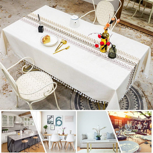 Vuông thêu lá bảng vải cotton Khăn Trải nếp nhăn miễn phí bảng bìa trang trí cho nhà bếp bữa tiệc - Product Image 5