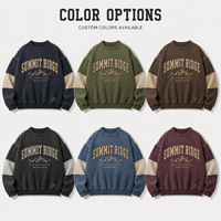 Sweat-shirt unisexe col rond personnalisé de haute qualité OEM 420 GSM en molleton de coton surdimensionné, style vintage pour homme et femme, idéal pour la gym ou l'université