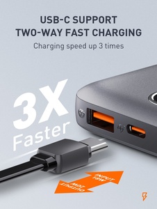 LDNIO PQ10 Mini Banco de Energía de Carga Rápida para Exteriores para Cargador de Portátil, el Mejor Banco de Energía Portátil Pequeño USB de Plástico de 10000 mAh Gris de 10 W - Product Image 2