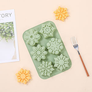 Nuovo Stampo in Silicone per Modellare Fiocchi di Neve a 6 Scomparti, Facile da Sformare, Silicone per Alimenti per Pasticceria Francese e Dessert, Forma Rettangolare - Product Image 5