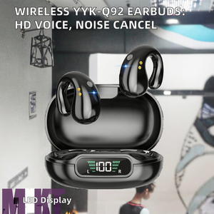 Audífonos Intrauditivos Inalámbricos YYK-Q92 con Soporte de Voz HD, IA, Pantalla LED Digital y Cancelación de Ruido para Deportes - Product Image 2