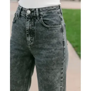 Jeans a Gamba Dritta da Donna Adrenaline, Vita Alta, Denim Vintage Traspirante con 5 Tasche - Product Image 6