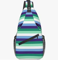 Benutzerdefinierte Regenbogen LGBTQ Pride Umhängetasche für Schwule Männer, Hochwertiges Design, Outdoor Crossbody-Tasche, Schultertasche, Brusttasche, Alltagstasche