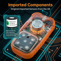 Analyseur de gaz personnel HRP 3-en-1 avec écran LCD, pompe intégrée, batterie rechargeable pour la détection de gaz combustibles CO, O2, H2S
