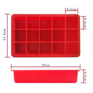 Moule <span class=keywords><strong>de</strong></span> cubes à glace en Silicone 15 cavités, sans danger pour des aliments, plateau pour gelée <span class=keywords><strong>de</strong></span> chocolat, pour <span class=keywords><strong>whisky</strong></span>, glace, 100% - Product Image 3