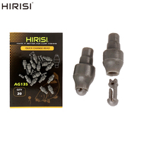 Hirisi AG135 20 Stück Karpfenangel-Method-Feeder-Verbinder Schnellwechsel-Perlen für Haar-Rig-Angelzubehör