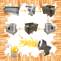 Konjac-chipsmachine, waterkastanje-chipsverwerkingsmachine, automatische commerciële voedselverwerkingsapparatuur voor fabrieken
