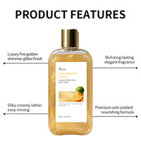 Gel Douche Parfumé de Luxe Fournisseur d'Usine, Moussant, Antioxydant, Nourrissant, Fini Scintillant Doré, Usage Quotidien
