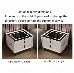 Đèn ngủ phòng ngủ hiện đại đơn giản sang trọng cao cấp bằng gỗ nguyên khối có loa tích hợp bàn cạnh giường thông minh - Product Image 6