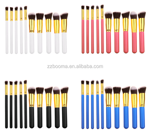 10 pièces couleur noire forme ovale brosse à dents fond de <span class=keywords><strong>teint</strong></span> cosmétique pinceaux de <span class=keywords><strong>maquillage</strong></span> - Product Image 3