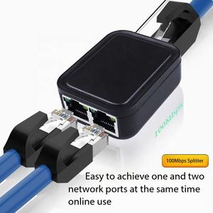 Werksverkauf 1 bis 2 RJ45-Splitter-Ethernet-Adapter Internet Network Cable Extender-Anschluss zubehör - Product Image 2