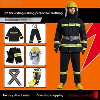 Tenue de pompier 100 % coton, résistante à la chaleur, vêtement de protection pour la lutte contre les incendies en zone forestière et les opérations de sauvetage d'urgence, style deux pièces