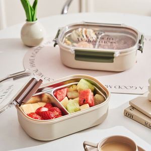 กล่องข้าวสแตนเลส 304 แบบพกพา ดีไซน์เรียบง่าย สำหรับผู้ใหญ่ทำงานและนักเรียนประถม - Product Image 2