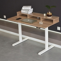 Bureau électrique réglable en hauteur, bureau multifonctionnel assis-debout avec trou de charge pour poste de travail informatique dans la chambre