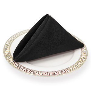 Serviettes de table en tissu lavables en polyester, accessoires élégants pour tables avec paillettes pour mariages, fêtes, événements, banquets - Product Image 5