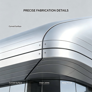 Revestimiento de Fachada Contemporáneo con Superficie de Espejo Anticorrosión para Exteriores de Edificios y Centros Culturales - Product Image 2