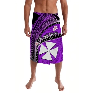 Wallis et <span class=keywords><strong>Futuna</strong></span> Lavalava Happy Independence Day Tribal Style Design Bonfire Party Men Dress OEM Wholesale Island Clothes Custom - Product Image 4
