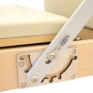 Cama de Pilates Reformer Plegable Portátil de Lujo, Equipo de Gimnasio, Reformer de Madera Plegable, Color Beige - Product Image 4