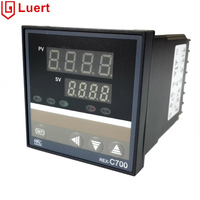 Contrôleur de température numérique PID CH402 Relais SSR Vertical 48*96mm Double sortie Thermostat de four Matériel plastique