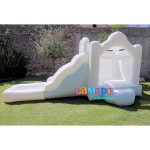 4 em 1 branco inflável Bounce House com Slide e Ball Pit Branco inflável Bounce Castel Jumping com Slide Combo - Product Image 2