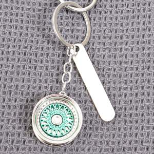 Portachiavi in Metallo Personalizzato con Incisione, Design Rotondo in Smalto Epossidico, Incisione Laser, Regalo Premium Durevole - Product Image 5