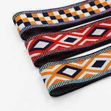 Sangle en nylon/polyester de haute qualité, personnalisée, résistante, à motif en treillis, élastique, haute visibilité, imprimée, vêtements Yusen - Product Image 4