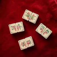 Juego de Fichas de Mahjong Americano con Diseño de Leopardo Rosa para 4 Jugadores, en Stock, Listo para Enviar |   Juego de Mahjong de Lujo