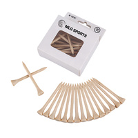 Tees de golf en bambou sur mesure, durables, avec emballage en boîte en papier
