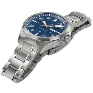 남자의 기계식 자동 시계 스테인레스 스틸 케이스 항공 시리즈 군사 시계 송아지 가죽 스트랩 AVI-8 시리즈 - Product Image 5