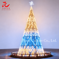 Arbre de Noël géant à LED avec structure métallique, décoration extérieure pour les fêtes et les cérémonies, idéal pour les centres commerciaux, design durable et imperméable