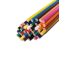 Crayons de couleur en plastique en forme d'engrenage - 18 couleurs/boîte (personnalisables) non solubles, certifiés ASTM et EN71 ISO, vente directe d'usine