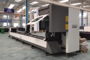 הבוקר תעשייתי לייזר ציוד 1000w cnc צינור סיבי לייזר מכונת חיתוך מתכת פלדה