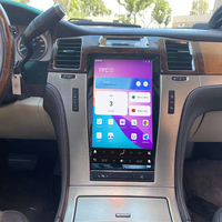 YLB Lecteur stéréo de voiture à écran tactile vertical de 13,6 pouces pour Cadillac Escalade 2007-2014 Android