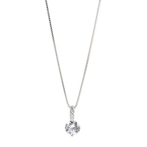 Teardrop Diamond Necklace Round Brilliant Cut 11cm Extended Chain Everyday Wear Elegant Design - Product Image 5