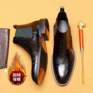 Botas de Tobillo para Hombre, de Cuero Genuino, Zapatos Formales para Bodas, Fiestas, Oficina, Uso Casual de Negocios - Product Image 4