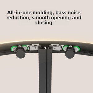 Porta Scorrevole in Lega di Alluminio Personalizzata a Forma di Arco Rettangolare per Palestre, Hotel, Bagni, Eco-compatibile, con Separazione Asciutto/Bagnato per <span class=keywords><strong>Doccia</strong></span> - Product Image 5