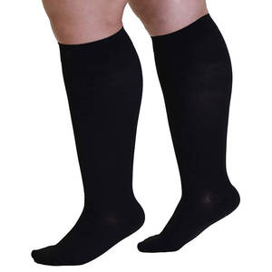 Chaussettes de compression grande taille de bouchon mollet et cheville extra larges, bas de compression anti-varices - Product Image 2