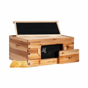 新しいJubiNatural BE-D初心者向けエコフレンドリー養蜂箱コンプリートセット簡単設置ラングストロスシステム完全蜜蝋コーティング - Product Image 5