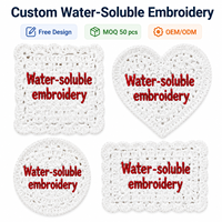 Prix d'usine – Écussons brodés hydrosolubles personnalisés, appliques florales en dentelle pour robes de mariée et vêtements – Achat en gros